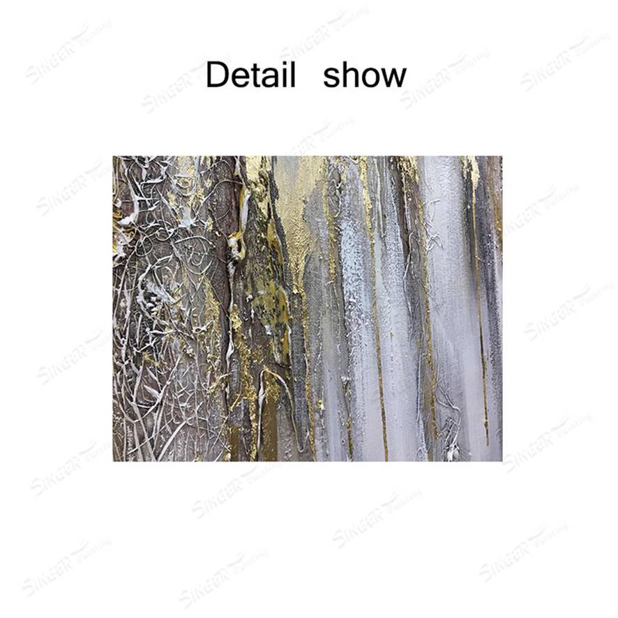 Entryway Handmade Gold Leaf You Office Abstract Canvas Artwork ZC1Q9